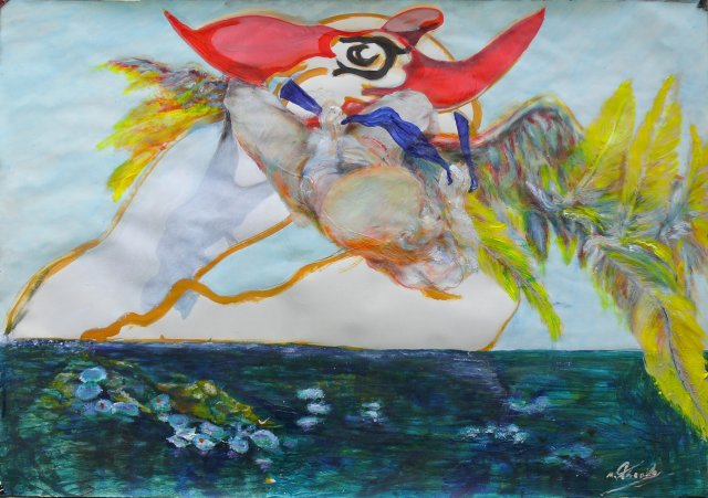 Erweckung des Phoenix, 70_x_100_cm__3_2025, Martin Franke