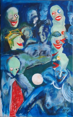 2001 martin franke, der Neid ist immer der des nachbarn,158 x 101 cm, 2001