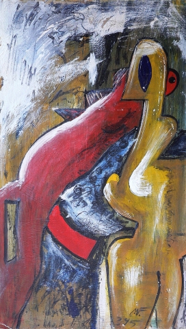 1995 martin franke, Copulare humanum est, ca 100 x 60 cm, 1995