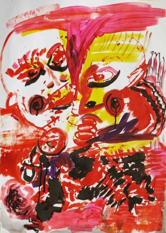 2020, laughing citizens, 100 x 70 cm, 2019