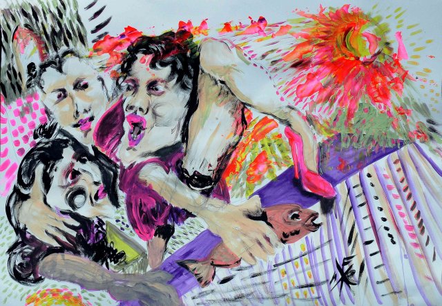 2019, natural area, 70 x 100 cm, acrylic on paper, aug 2019